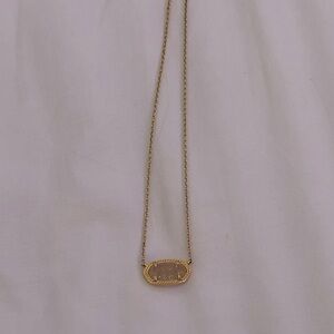 Kendra Scott Gold and Cream Sparkly Gold necklace
